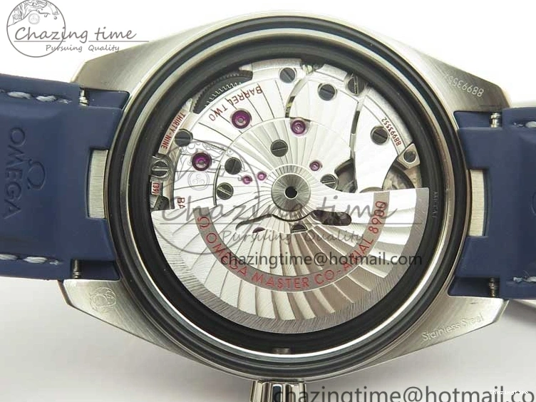 0501 Aqua Terra 150M Master Chronometers VSF 1:1 Best Edition Gray Dial Blue Hand on Blue Rubber Strap A8900 Super Clone HighQuality 8004